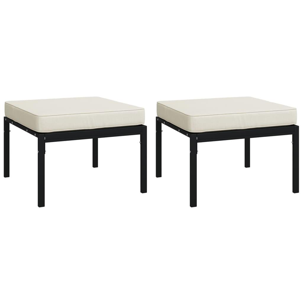 7 Piece Patio Lounge Set with Sand Cushions Steel at Set Shop and Smile