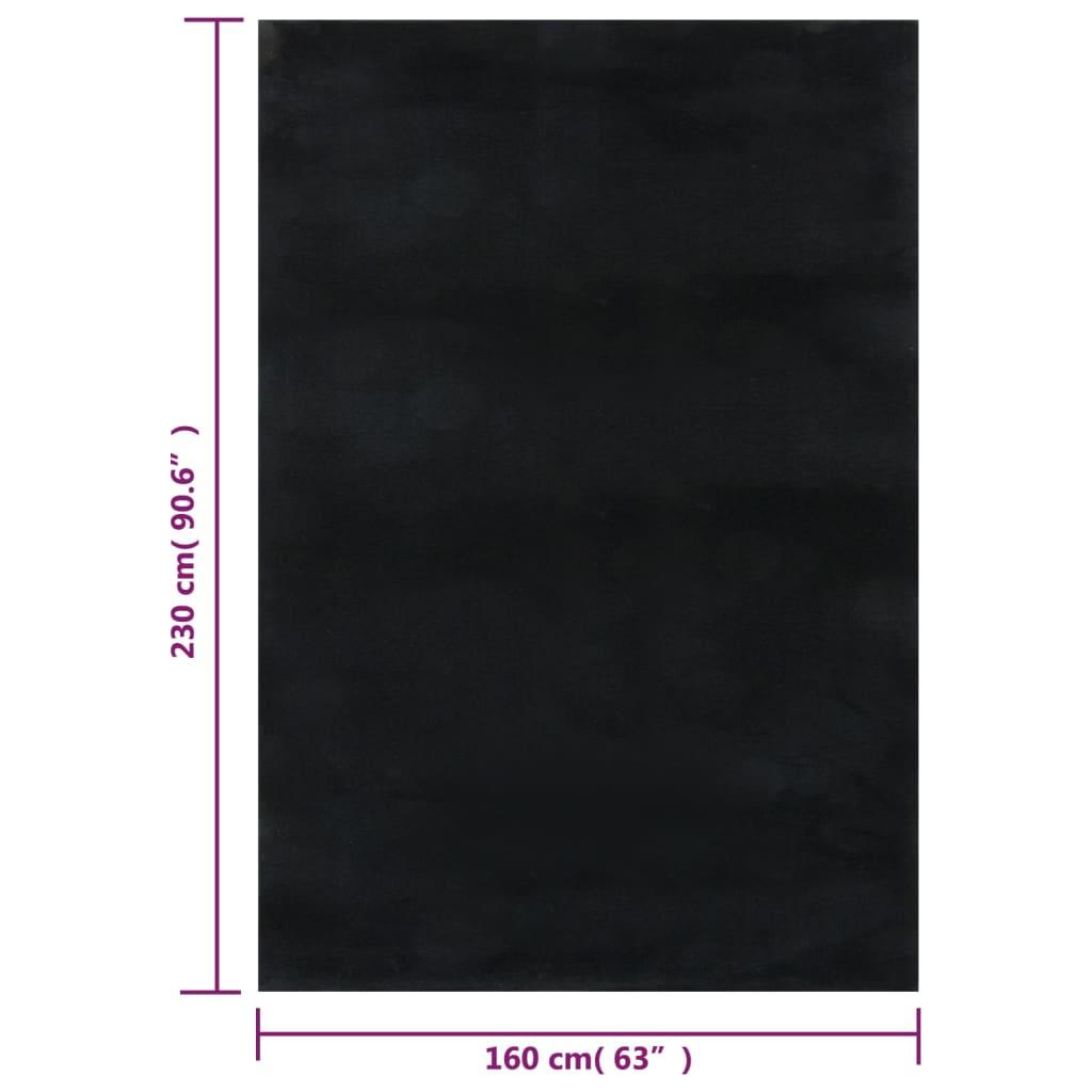 Washable Rug Soft Shaggy Black 63"x90.6" Anti Slip at Set Shop and Smile