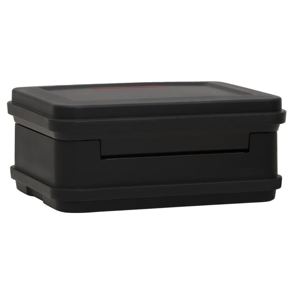 Safe Box Black 15"x12.8"x6.5" Polypropylene at Set Shop and Smile