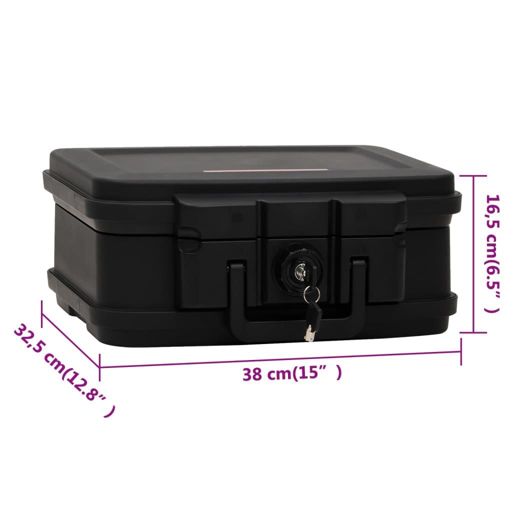 Safe Box Black 15"x12.8"x6.5" Polypropylene at Set Shop and Smile