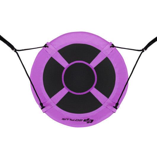 40 Inch Flying Saucer Tree Swing Indoor Outdoor Play Set-Purple at Set Shop and Smile