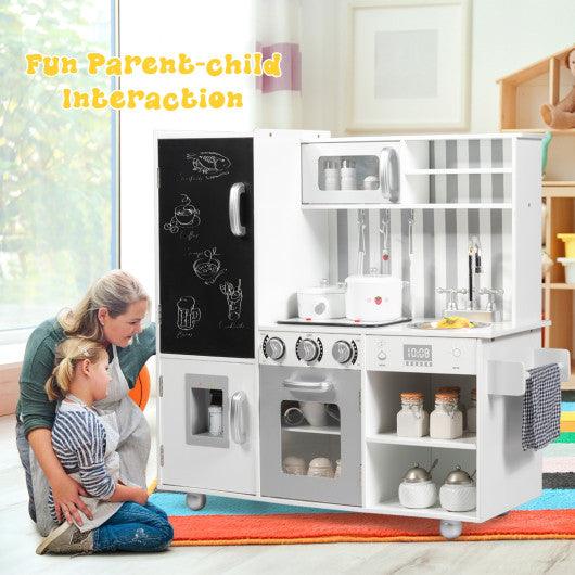 Wooden Pretend Play Kitchen Sets with Simulated Sound at Set Shop and Smile