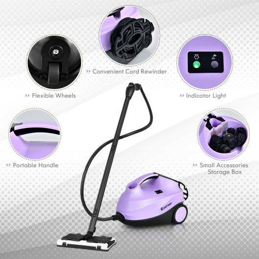 2000W Heavy Duty Multi-purpose Steam Cleaner Mop with Detachable Handheld Unit-Purple at Set Shop and Smile