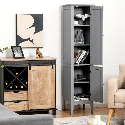 Freestanding Bathroom Storage Cabinet for Kitchen and Living Room-Gray at Set Shop and Smile