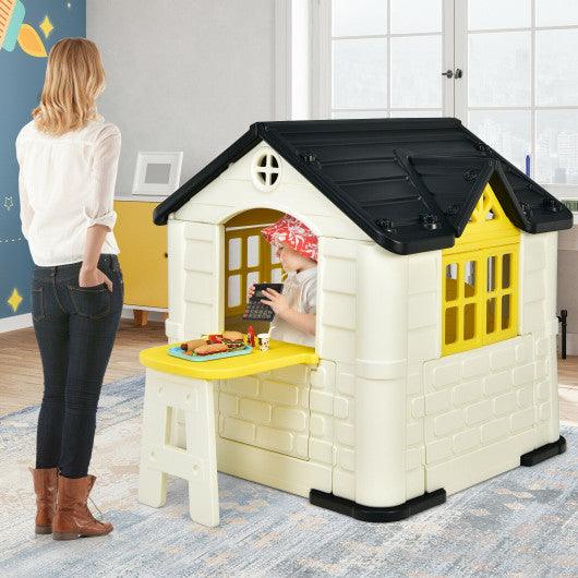 Kid’s Playhouse Pretend Toy House For Boys and Girls 7 Pieces Toy Set-Yellow at Set Shop and Smile