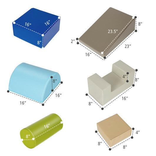 6 Piece Climb Crawl Play Set Indoor Baby Toddler-Gray at Set Shop and Smile