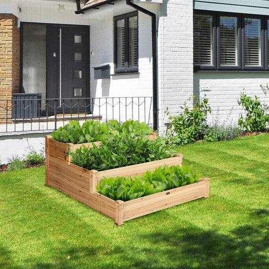 3 Tier Elevated Wooden Vegetable Garden Bed at Set Shop and Smile