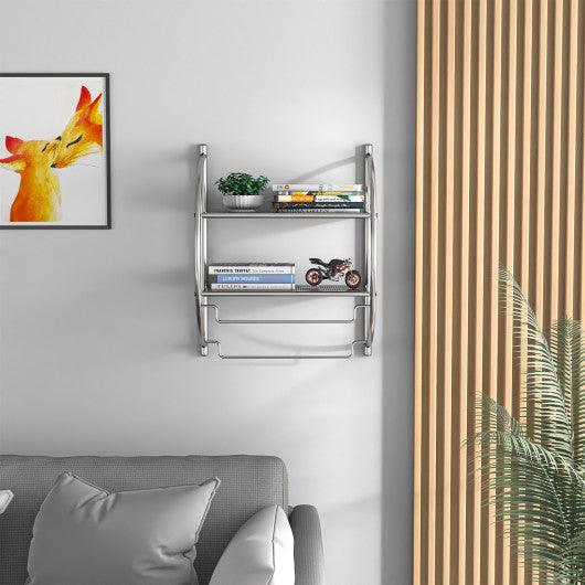 2-Tier Wall Mount Shower Organizer Towel Storage Rack at Set Shop and Smile