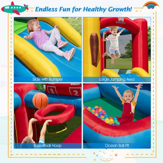 Baseball Themed Inflatable Bounce House with Ball Pit and Ocean Balls at Set Shop and Smile