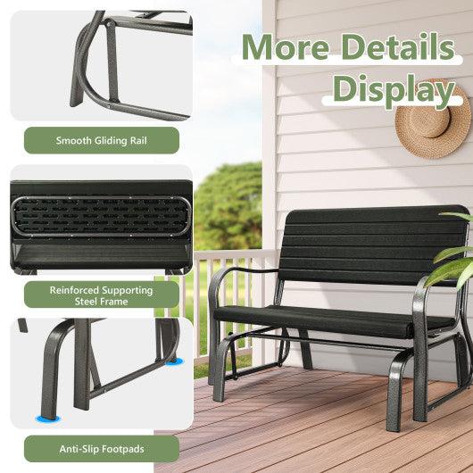Outdoor Patio Steel Swing Bench Loveseat at Set Shop and Smile