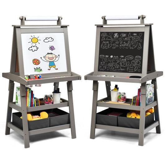 3 in 1 Double-Sided Storage Art Easel-Gray at Set Shop and Smile