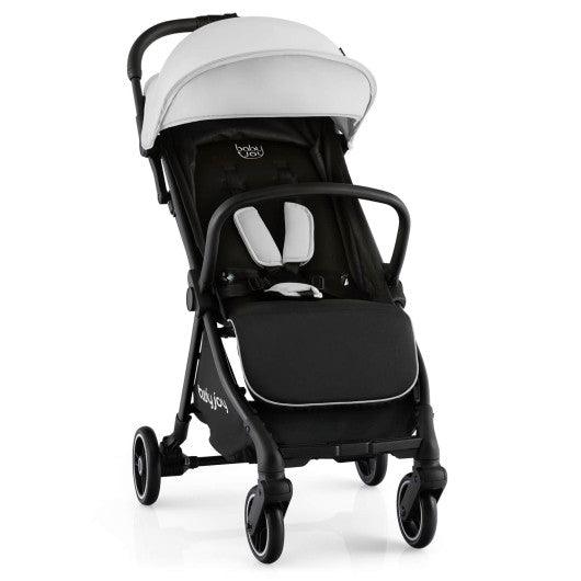 One-Hand Folding Portable Lightweight Baby Stroller with Aluminum Frame-Gray at Set Shop and Smile