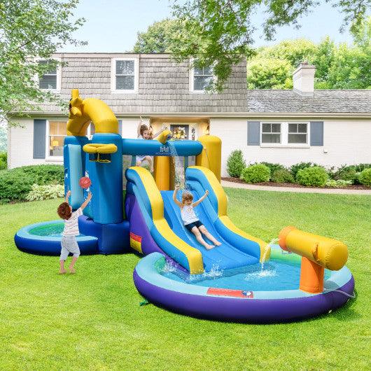 Inflatable Ocean-Themed Bounce House with 680W Blower and 2 Pools at Set Shop and Smile