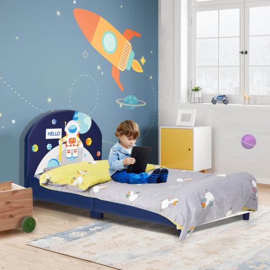 Kids Upholstered Platform Bed with Headboard and Footboard at Set Shop and Smile