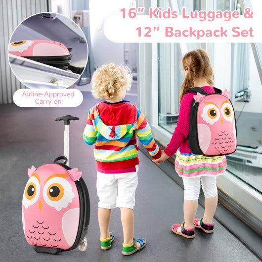 Lightweight and Portable Rolling Suitcase for Children-Pink at Set Shop and Smile