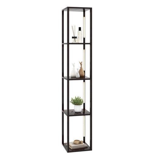 64 Inches Floor Lamp with 3-Level Dimmable LED Bulbs and Rotatable LED Poles-Walnut at Set Shop and Smile