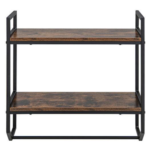 Over the Toilet Shelf Wall Mounted with Metal Frame for Bathroom at Set Shop and Smile