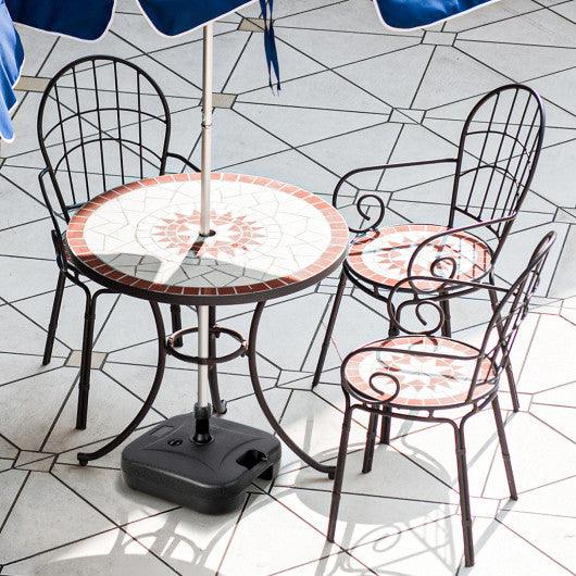 Fillable Patio Umbrella Base with Handle Fit 1.5 Inch Umbrella Poles-Black at Set Shop and Smile