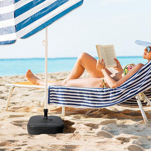 Fillable Patio Umbrella Base with Handle Fit 1.5 Inch Umbrella Poles-Black at Set Shop and Smile