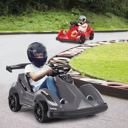 6V Kids Ride On Go Cart with Remote Control and Safety Belt-Black at Set Shop and Smile