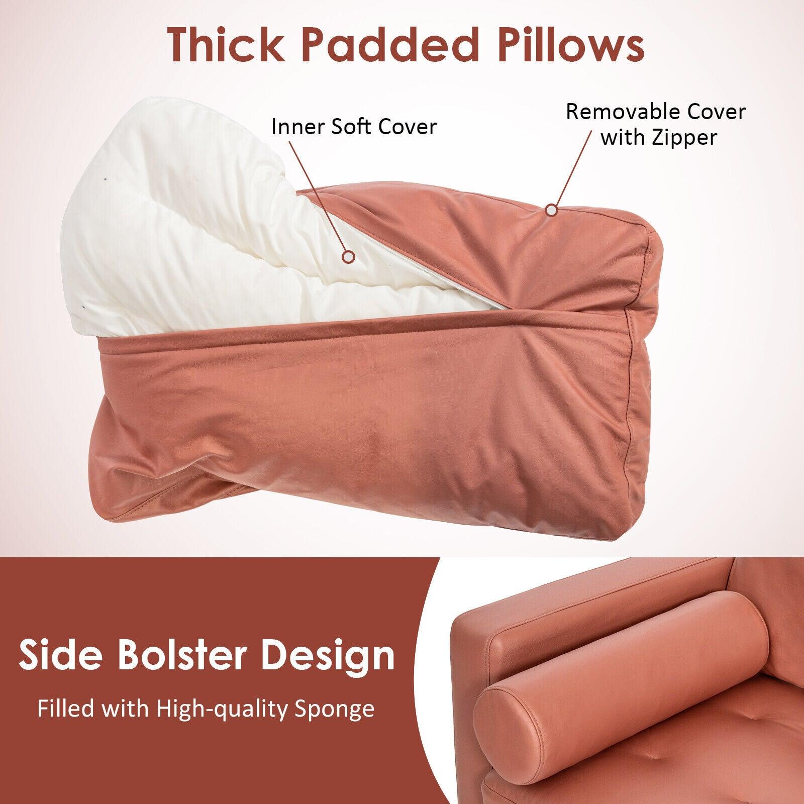 Modular L-shaped Sectional Sofa with Reversible Chaise and 2 USB Ports-Pink at Set Shop and Smile