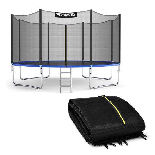 Trampoline Replacement Protection Enclosure Net with Zipper-12 ft at Set Shop and Smile