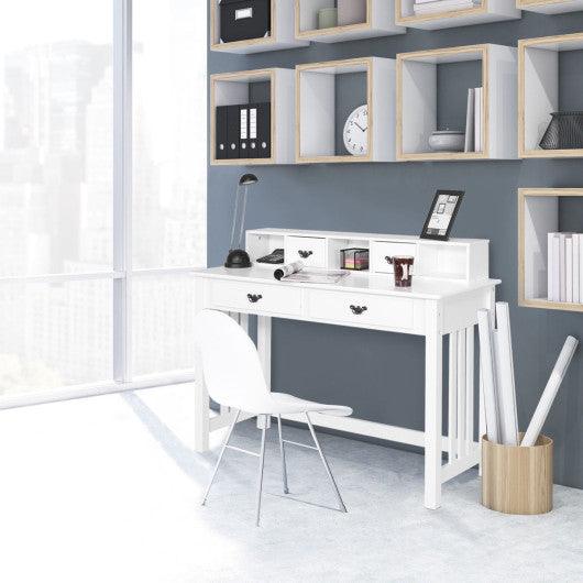 Home Office Writing Desk with 4 Drawer Computer Study Table at Set Shop and Smile