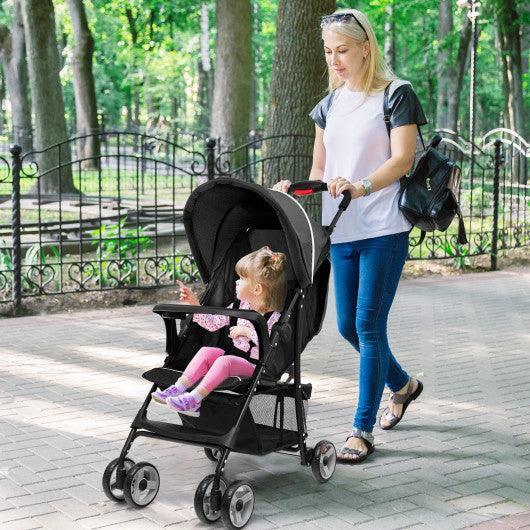 Toddler Travel Stroller for Airplane with Adjustable Backrest and Canopy at Set Shop and Smile