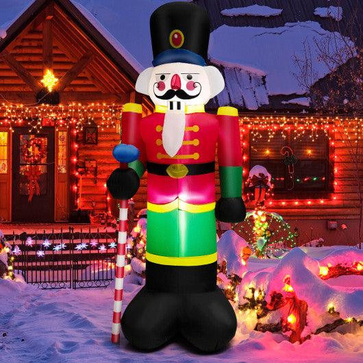 8 Feet Inflatable Nutcracker Soldier with 2 Built-in LED Lights at Set Shop and Smile