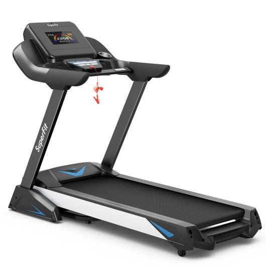 4.75 HP Treadmill with APP and Auto Incline for Home and Apartment-Black at Set Shop and Smile
