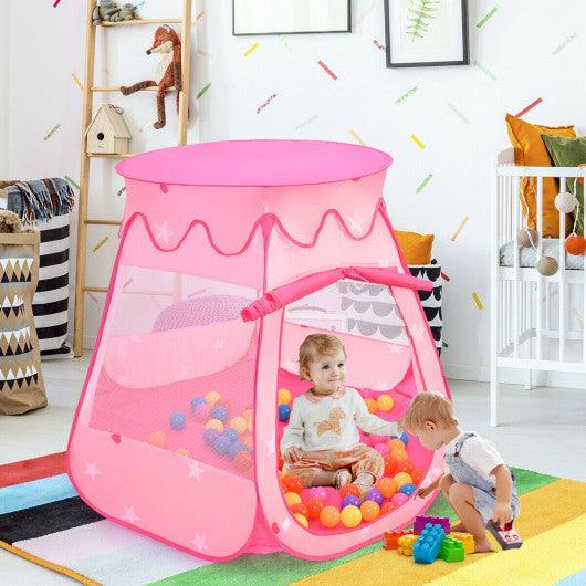 Pink Portable Kid Play House Play Tent with 100 Balls at Set Shop and Smile