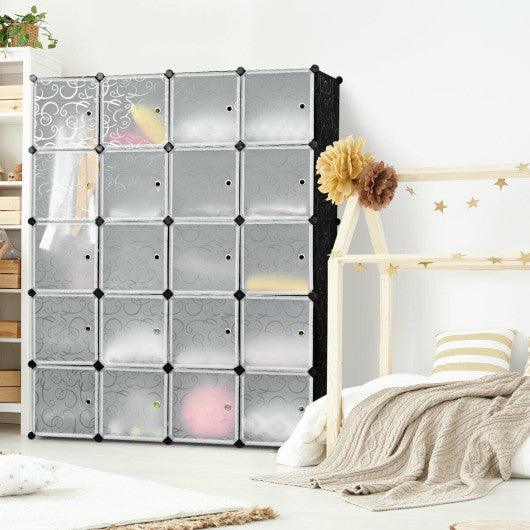 20-Cube DIY Plastic Cube Storage Organizer with Doors at Set Shop and Smile