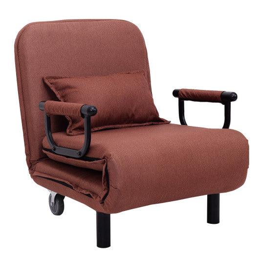 Convertible Folding Leisure Recliner Sofa Bed-Coffee at Set Shop and Smile