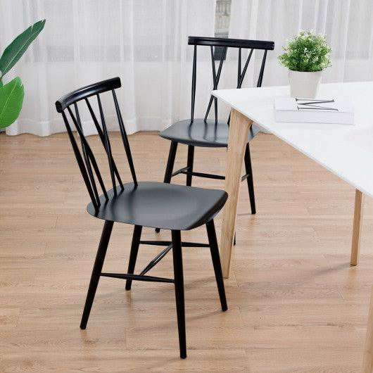 Set of 2 Modern Dining Chairs with Backrest at Set Shop and Smile