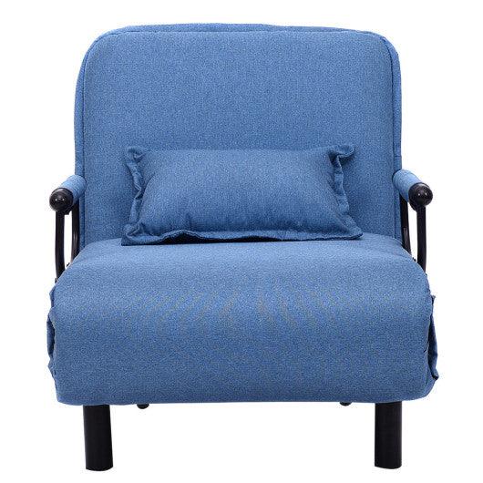 Convertible Folding Leisure Recliner Sofa Bed-Blue at Set Shop and Smile