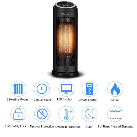 1500 W LED Portable Oscillating PTC Ceramic Space Heater at Set Shop and Smile