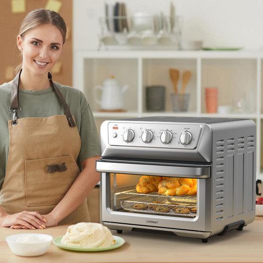 21.5 Quart 1800W Air Fryer Toaster Countertop Convection Oven with Recipe at Set Shop and Smile