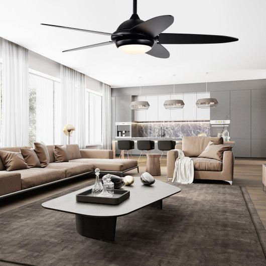 52 Inch Ceiling Fan with Lights and 3 Lighting Colors-Black at Set Shop and Smile