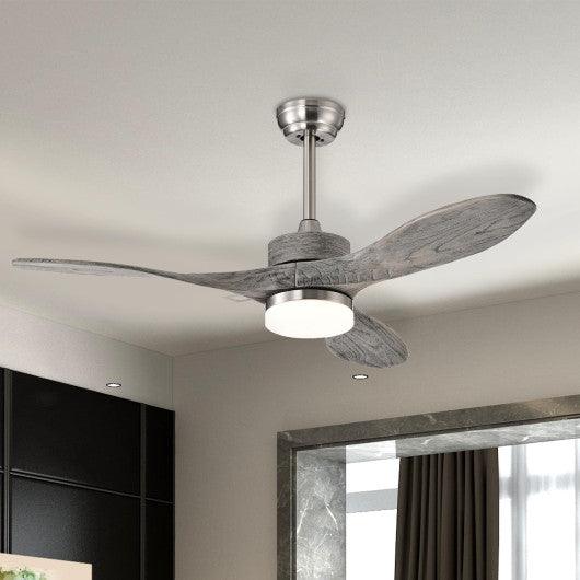 48 Inch Wood Ceiling Fan with LED Lights and 6 Speed Levels at Set Shop and Smile