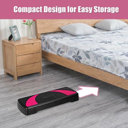 31 Inch Adjustable Exercise Aerobic Stepper with Non-Slip Pads at Set Shop and Smile