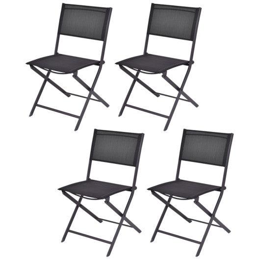 Set of 4 Outdoor Patio Folding Chairs at Set Shop and Smile