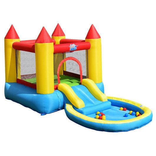 Kids Inflatable Bounce House Castle with Balls Pool and Bag at Set Shop and Smile