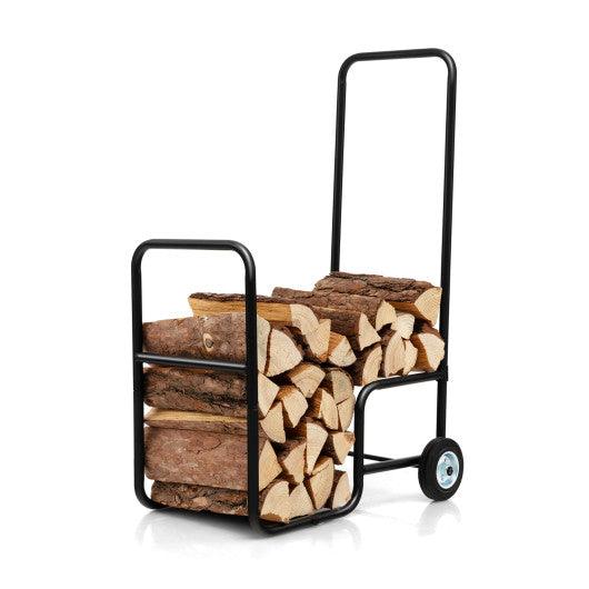 Firewood Log Cart Carrier with Anti-Slip and Wear-Resistant Wheels at Set Shop and Smile