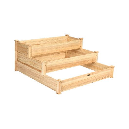 3 Tier Elevated Wooden Vegetable Garden Bed at Set Shop and Smile