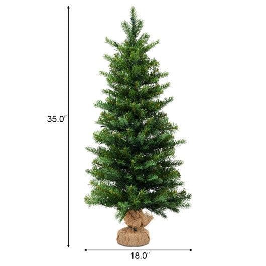3 Feet Tabletop Battery Operated Christmas Tree with LED lights at Set Shop and Smile