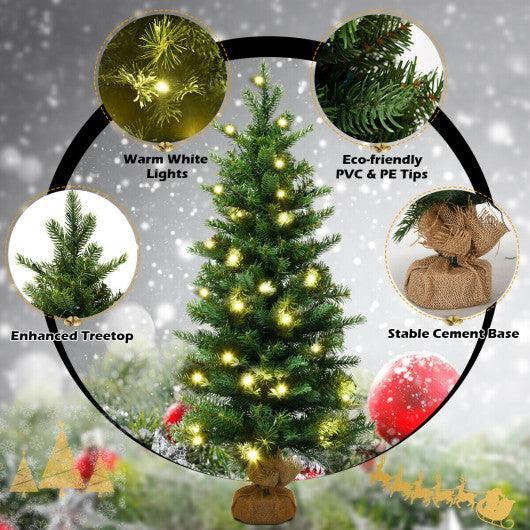 3 Feet Tabletop Battery Operated Christmas Tree with LED lights at Set Shop and Smile