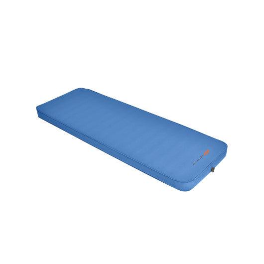 Self Inflating Folding Camping Sleeping Mattress with Carrying Bag-Blue at Set Shop and Smile