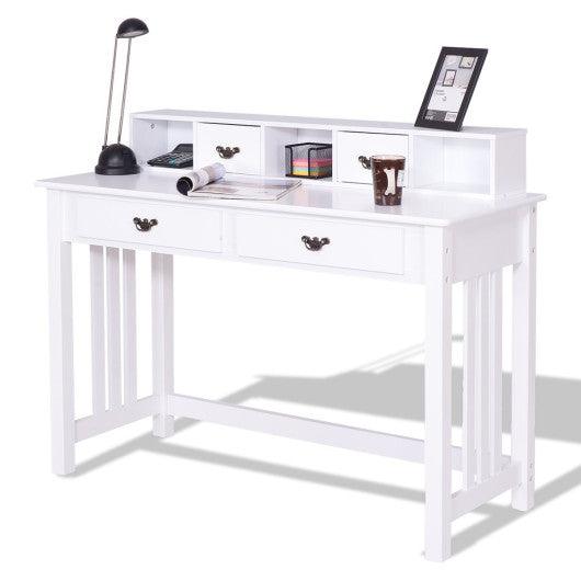 Home Office Writing Desk with 4 Drawer Computer Study Table at Set Shop and Smile
