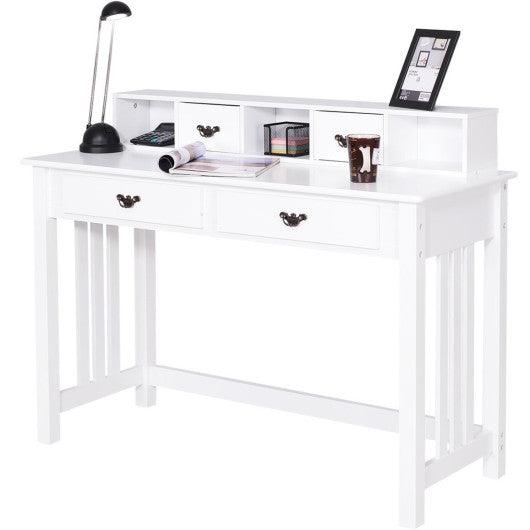 Home Office Writing Desk with 4 Drawer Computer Study Table at Set Shop and Smile