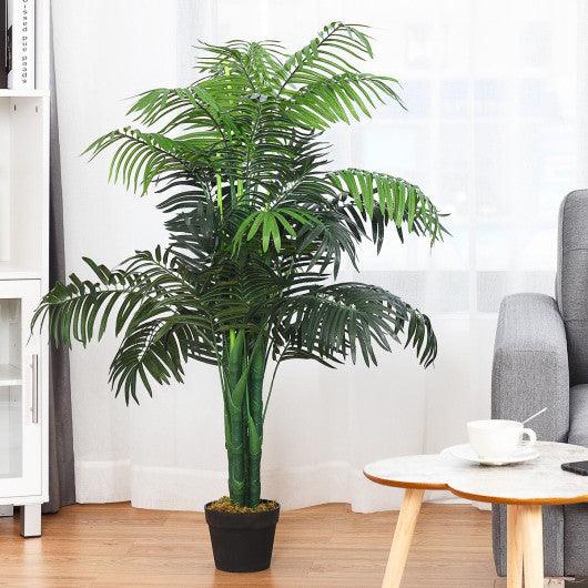 3.5 Feet Artificial Areca Palm Decorative Silk Tree with Basket at Set Shop and Smile